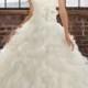 Ball Gown Sweetheart Wave Ruching Organza Wedding Dresses WE4467