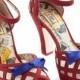 20 pairs of red wedding shoes