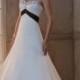 A-line Embroidery Strapless Sweetheart Sweep-train Floor-length Wedding Dresses WE2622