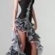Free Shipping Hi-low Pleats Organza Prom Dress