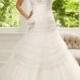 A-line Sweetheart Beading Ruching Floor-length Tulle Wedding Dresses WE3996