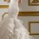 Mermaid Sweetheart Beading Ruching Sweep Train Organza Wedding Dresses WE3995