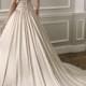 A-line Sweetheart Ruching Brush Train Satin Wedding Dresses WE3994