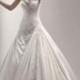 A-line Spaghetti Straps Sweetheart Brush Train Lace Wedding Dresses WE3990