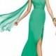 Elegant One Shoulder Flying Sash Floor Length Bridesmaid Dresses WE0108