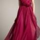 Burgundy A-line Floor-length Sweetheart Dress