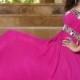 Stunning Fuchsia Sheath Floor-length Sweetheart Dress