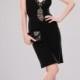 Amazing Black Sheath Knee-length V-neck Dress