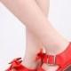 Sweet Style Diamond Bowknot Embellished High Heels Sandals Black SD0054