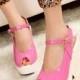 New Style Color Block Chunky Waterproof Sandal Apricot Apricot SD0036