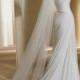 One-shoulder Sweep Train Sheath Chiffon Wedding Dress(WD0582)