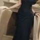 Strapless Crystal Brooch Column/Sheath Floor-length Elegant Natural Black Chiffon Mother Dresses With Wrap WE4560