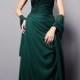 A-line Short Sleeve Sweetheart Appliques Floor-length Elegant Natural Dark Green Satin Mother Dresses With Wrap WE4571
