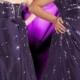 Sweetheart Taffeta Strip Paillette Lace-up Plus Size Prom Dress(PD1184)