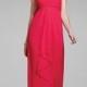 Spaghetti strap Sweetheart/ Floor-length Red A-line Celebrity Dresses WE1106