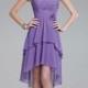 Asymmetrical Sweetheart/ A-line Sheath Chiffon Purple Celebrity Dresses WE1103
