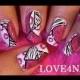 Hot Pink Zebra Mix & Match Pattern Nails!