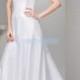 Oblique Satin Sheath One-shoulder Train White Prom Dress(ZJ6735)