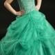 A line Halter Beading Bodice Green Soft Tulle Skirt Girl Pageant Dress