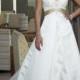 A-line Halter Applique/Lace/Golden Sashes Cathedral Train Taffeta/Lace Wedding Dresses WE2686