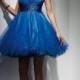 Ruffle Organza Ball Gown Princess Sweetheart Empire Crystal belt Mini Wedding Dresses WE1037