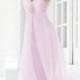 Pink Sweetheart Strapless Sequin Top Chiffon Long Prom Dress