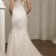 Spaghetti Strap Appliques/Lace Column/Sheath Chapel Train Luxurious Natural Lace Wedding Dresses WE2654