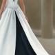 A-line V-neck Spaghetti strap Embroidery Empire Sweep-train Floor-length Wedding Dresses WE1634