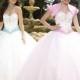 Silky Taffeta And Beaded Tulle Or Satin And Beaded Tulle Bridesmaids Dresses(HM0599)