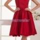 Find Your Mini Oblique Sheath Red Chiffon Knee-length Prom Dress With Shirring And Lace Details(Zj6840 ) Here ,Wanweier Prom Dresses - A perfect moment for you.