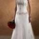 A-line Strapless Applique Brush Train Tulle Wedding Dresses WE4092