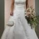 A-line Spaghetti Straps Brush Train Satin Wedding Dresses WE4086