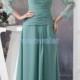 Find Your Sleeves V-neck Green Floor Length Plus Size Chiffon Evening Dress In Lace With Shirring(Zj6545) Here ,Wanweier Evening Dresses - A perfect moment for you.