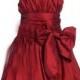 Red Bow Square Ruffles Perfect Design Flower Prom Dresses, Flower Girl Dresses - 58weddingdress.com
