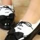 Sweet Style Woolen Diamond Embellished Shoes Flat Black FT0095