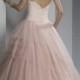 A-line Sweetheart Beading Sweep Train Tulle Wedding Dresses WE4047