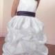 A Line Scoop Knee Length Satin White Perfect Flower Girl Dress