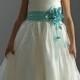 Organza Princess A Line Flower Trimed Customized Junior Pageant Dress