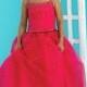 Ball Gown Spaghetti Beading Tulle Pageant Red Perfect Dress
