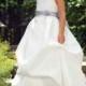Bateau Satin Ball Gown White Sash Floor Length Customzied Designer Girls In Dress