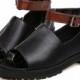 Roman Style Rivet Individuality Shoes Black Black SD0210