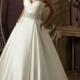 Wanweier - cream wedding dresses, Discounts Crystal Beaded Embroidery on Duchess Satin Online Sales in 58weddingdress