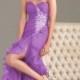 Lilac Mermaid Asymmetrical Sweetheart Dress