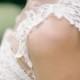 Zarte Spitze auf Hochzeitskleid