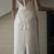 Lange Hochzeitskleid, Elfenbein Hochzeitskleid, Krepp und Spitzenkleid L3 (mit langen und kurzen Röcke)