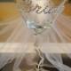 Wedding Bride Martini Glass