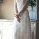 Lace longue robe de mariage, robe de mariée ivoire Long, satin et dentelle mariage robe, robe de mariée avec des perles L2