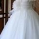 Retro inspirierte Tee Länge Hochzeitskleid. Vintage Style Brautkleid. Seidenorganza