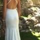 Sexy Backless Very Low Open Back Lace Wedding Dress Bridal Halter Beach Wedding Gown Romantic Country Wedding Dress: IVANA Mermaid Dress S/M