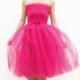 Tulle Skirt Tea Length Tutu Skirt Elastic Waist Tulle Tutu Princess Skirt Wedding Skirt In Rose Red - NC508